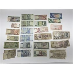 Great British and World coins and banknotes, including forty-five euros of notes, pre-decimal pennies, pre-Euro coinage etc