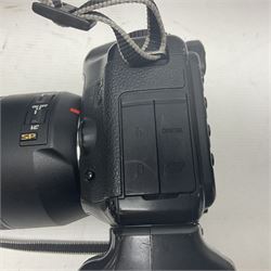 Canon EOS 5D camera body, with 'Tamron SP 70-300mm F/4-5.6 lens, and accessories, together with soft case
