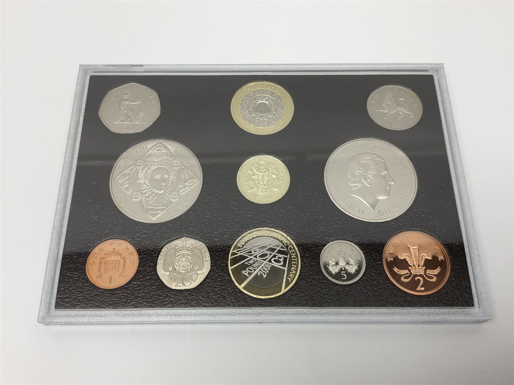 The Royal Mint United Kingdom 2008 executive proof coin set, boxed with certificate