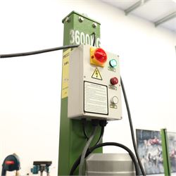 Bonar Series four post parking lift, model SA4T36, electrically operated with control box and hydraulic power unit, rated capacity 3,600 kg, three-phase power