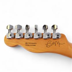 Fender Stories Collection Brent Mason Telecaster electric guitar in primer grey with maple neck and finger board with convertible Glaser Bender, made in Corona California, serial no. US22064029, contained within a G&G Fender hard case with orange interior, guitar L97.5cm