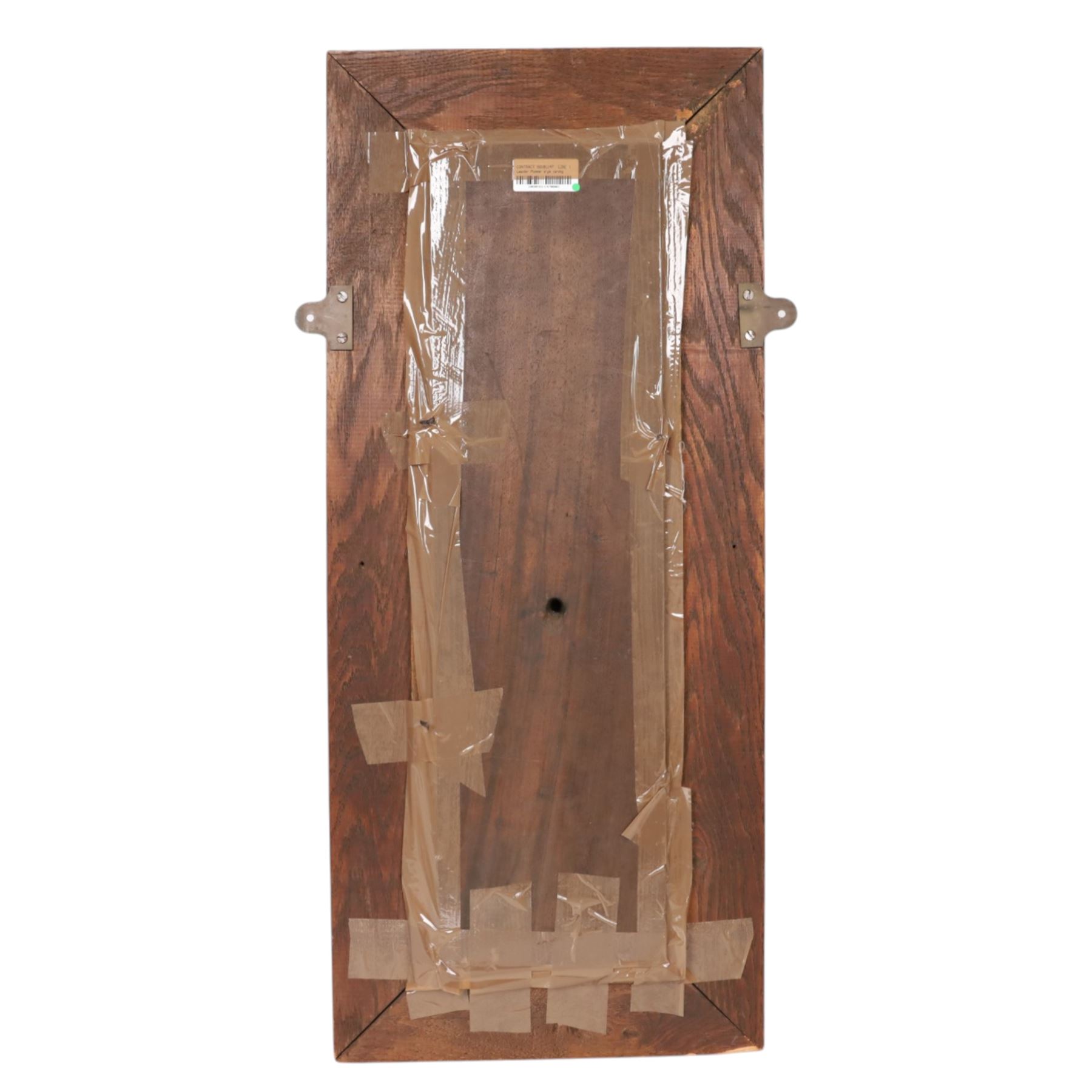 After Leander Plummer II, carved wooden panel of a stork amongst reeds, within a wooden frame, H80cm