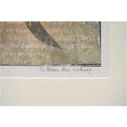 Gillian Ross Kelsey (British 1935-2025): 'Celtic Image No 2', mixed media on paper signed and titled in pencil 17.5cm x 29.5cm
