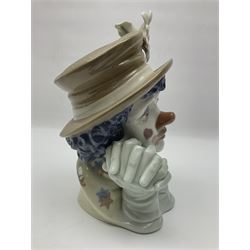 Lladro bust, Melancholy Clown no. 542, H30cm