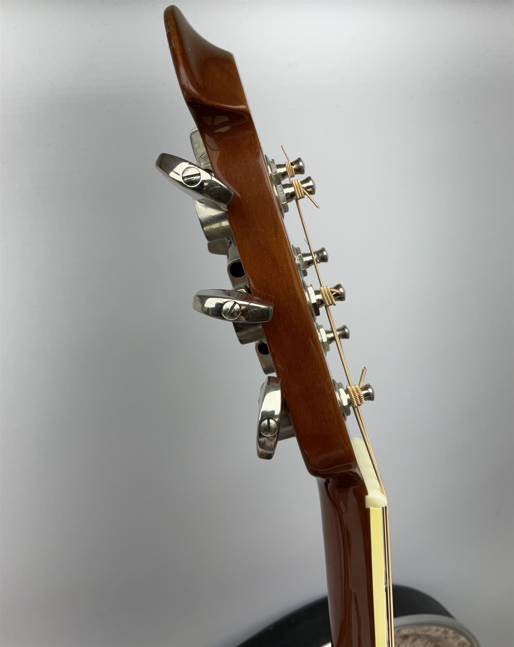 Ovation Ultra Series Model No.1512 electro acoustic guitar, 1980s/90s with textured black bowl back, natural spruce top and mahogany neck, serial no.232916 L104cm; in Hiscox Liteflite case with GuitarKes Workshop set-up and service certificate date October 2021
