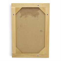 Contemporary oak mirror, rectangular frame