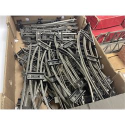 Hornby ‘0’ gauge - LNER 0-4-0 no.460 type 101 locomotive in green with key; further boxed ‘0’ gauge to include no.1 Crane Truck, no.2 single arm signals, open and closed goods wagons and cars; large quantity of track to include railway crossing, straight and curved track etc, in two boxes 