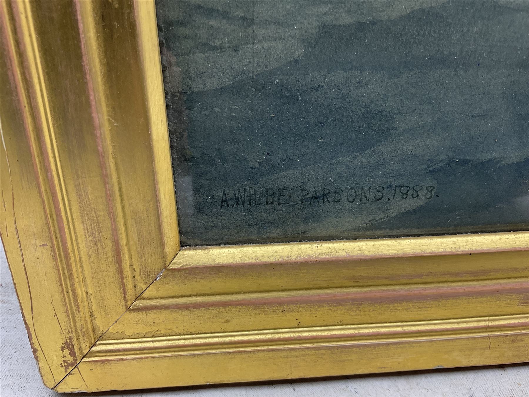 Arthur Wilde Parsons (British 1854-1931): 'A Fresh Breeze Off Scarborough', watercolour with scratching out signed and dated 1888, original title label verso 75cm x 105cm