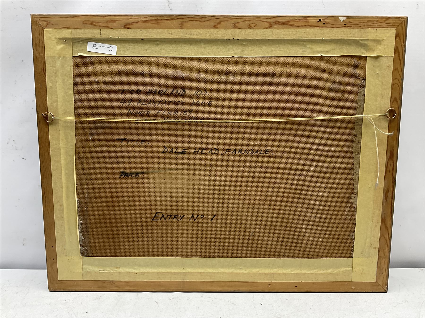 Tom Harland (Yorkshire 1945-2012): 'Dale Head - Farndale', oil on board signed, inscribed verso 44cm x 59cm