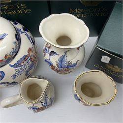 Masons Ironstone Cathay pattern ceramics, including vases, jugs, trinket boxes and trinket dishes, many in original boxes