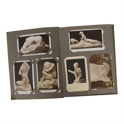 French cased metronome together with Noma Santa-Glo and a collection of museum postcards of nude sculpture 