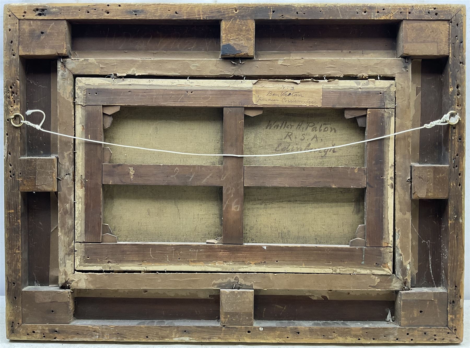 Waller Hugh Paton RSA RSW (Scottish 1828-1895): 'Ben Vrotan from near Corriemulzie', oil on canvas signed, original title label verso 35cm x 57cm