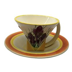 Moorland Staffordshire Chelsea Works Burslem Crocus Pattern teacup and saucer