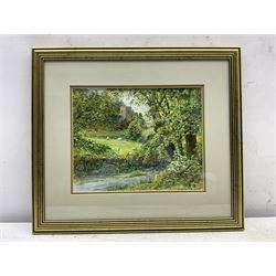 Noel Edwin Smith (British 1935-2016): 'Country Peepshow' and 'Up 'n' Over - Stepping Stile', two acrylics on board, signed and titled verso 19cm x 24cm and 9cm x 9cm (2)