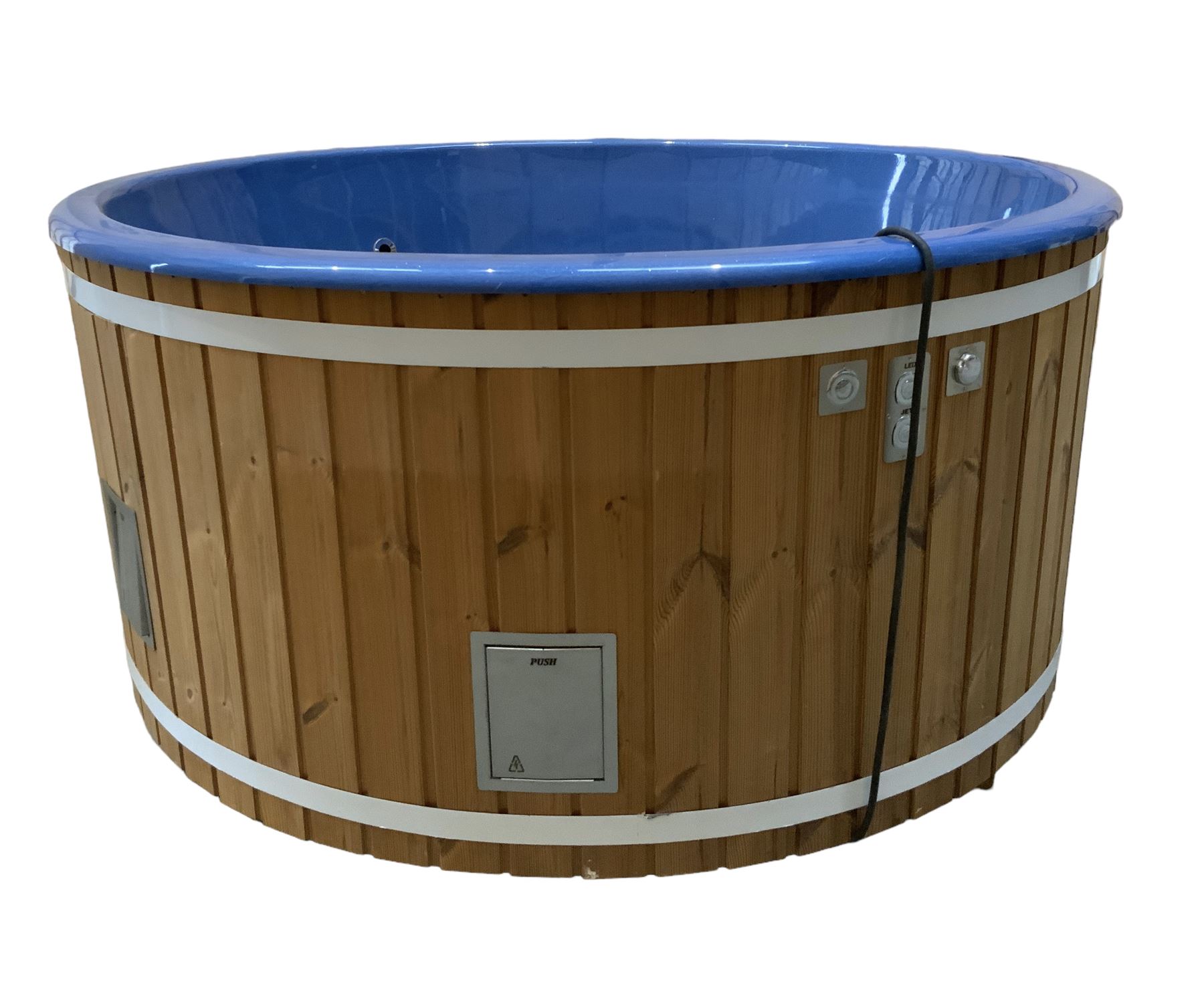Deluxe - fibreglass circular hot tub with cover, electric heater - unused - THIS LOT IS TO BE COLLECTED BY APPOINTMENT FROM DUGGLEBY STORAGE, GREAT HILL, EASTFIELD, SCARBOROUGH, YO11 3TX