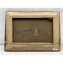 Alexander Young (Scottish 1865-1923): 'A Breton Fishing Haven', oil on canvas signed and dated 1906, 29cm x 45cm 