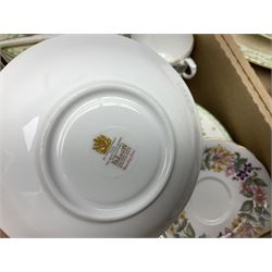 Collection of tea and dinnerwares to include Wedgwood Campion, etc in five boxes 