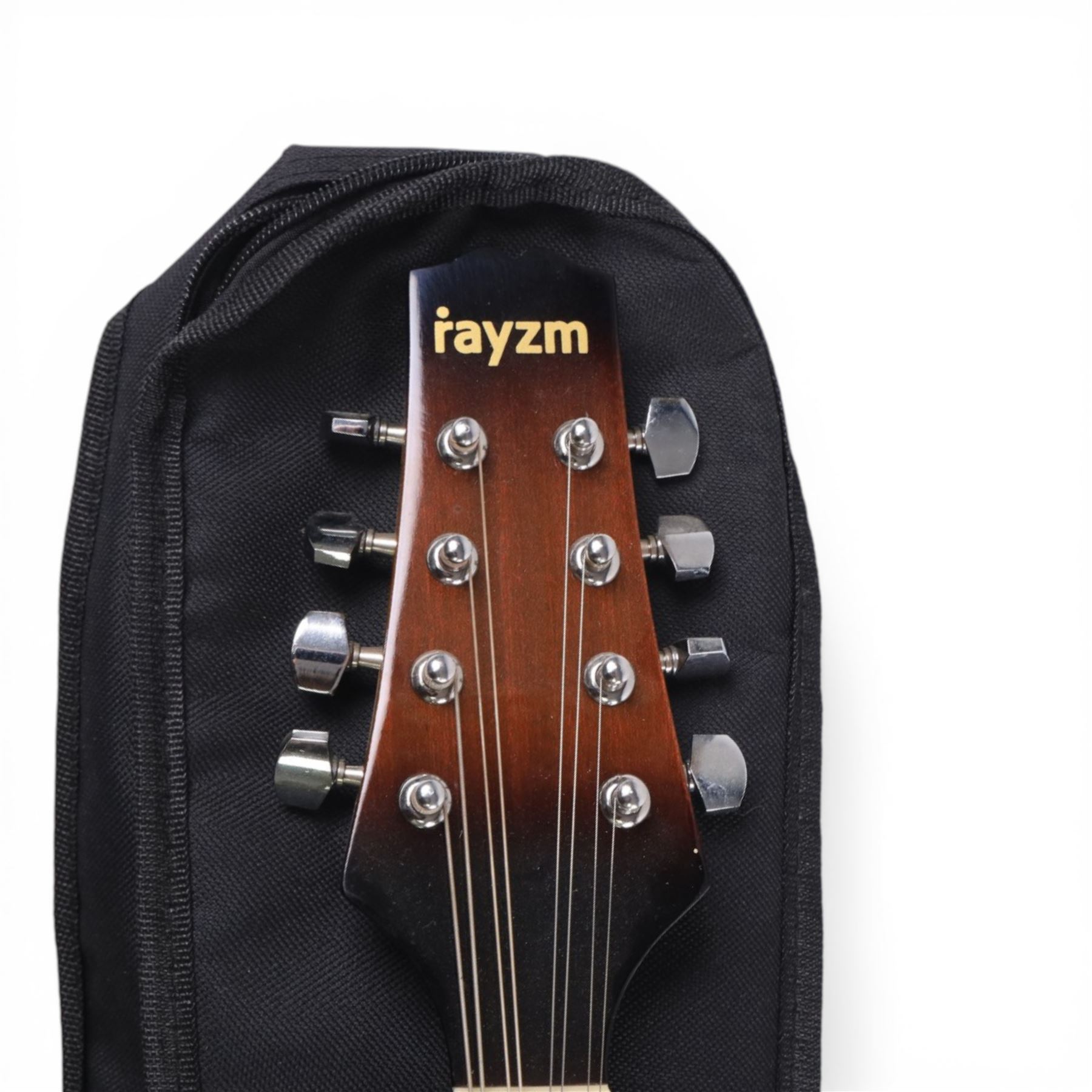 Rayzm mandolin and a student violin, both cased