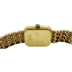 Rotary 9ct gold ladies quartz bracelet wristwatch, hallmarked