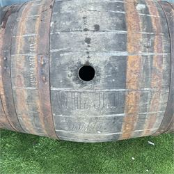 Two metal bound Whiskey barrels - THIS LOT IS TO BE COLLECTED BY APPOINTMENT FROM DUGGLEBY STORAGE, GREAT HILL, EASTFIELD, SCARBOROUGH, YO11 3TX