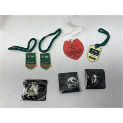 Thirty nine enamelled horse racing badges, to include badges from York, Ripon, Beverley Goodwood etc