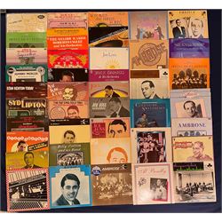 Mostly Jazz vinyl records including 'The Very Best of Nat King Cole', 'Isn't it Heavenly Joe Loss and his Band 1933-1934', 'Sentimentally Yours Al Bowlly', 'Johnny Mercer Sings Johnny Mercer', 'Billy Cotton and his Band Somebody Stole My Gal' etc, approximately 90