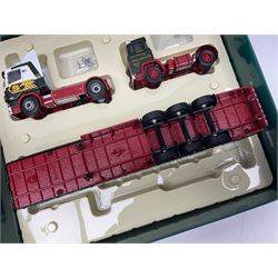 Corgi Eddie Stobart - two limited edition Hauliers of Renown sets; CC99203 Edward Stobart 1954-2011 Commemorative Set; and CC99202 1970-2010 40th Anniversary Set; both boxed (2)