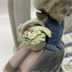 Five Lladro figures, to include How do you do 1439, Sweet Scent 5221, Shepherdess with duck 4568, etc and one Nao 