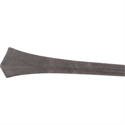 Polynesian war club, of dense hardwood, the tapering diamond shaped head carved with panels of geometric bands, L78cm