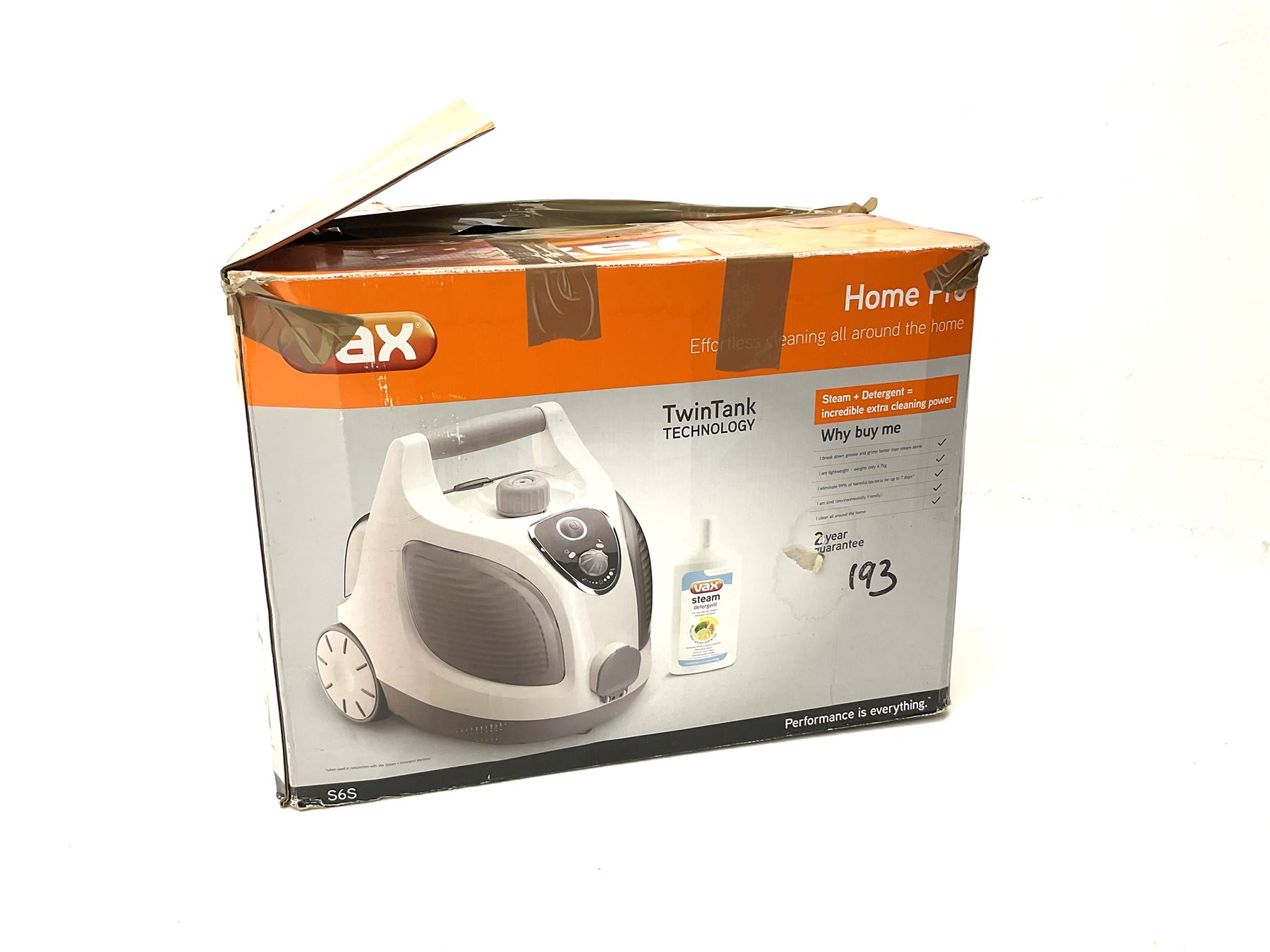 Vax home pro steam cleaner, boxed and opened 