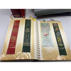 Collection of bookmarks, to include leather, fabric, and pressed flower examples, examples of historical interest etc housed in six albums