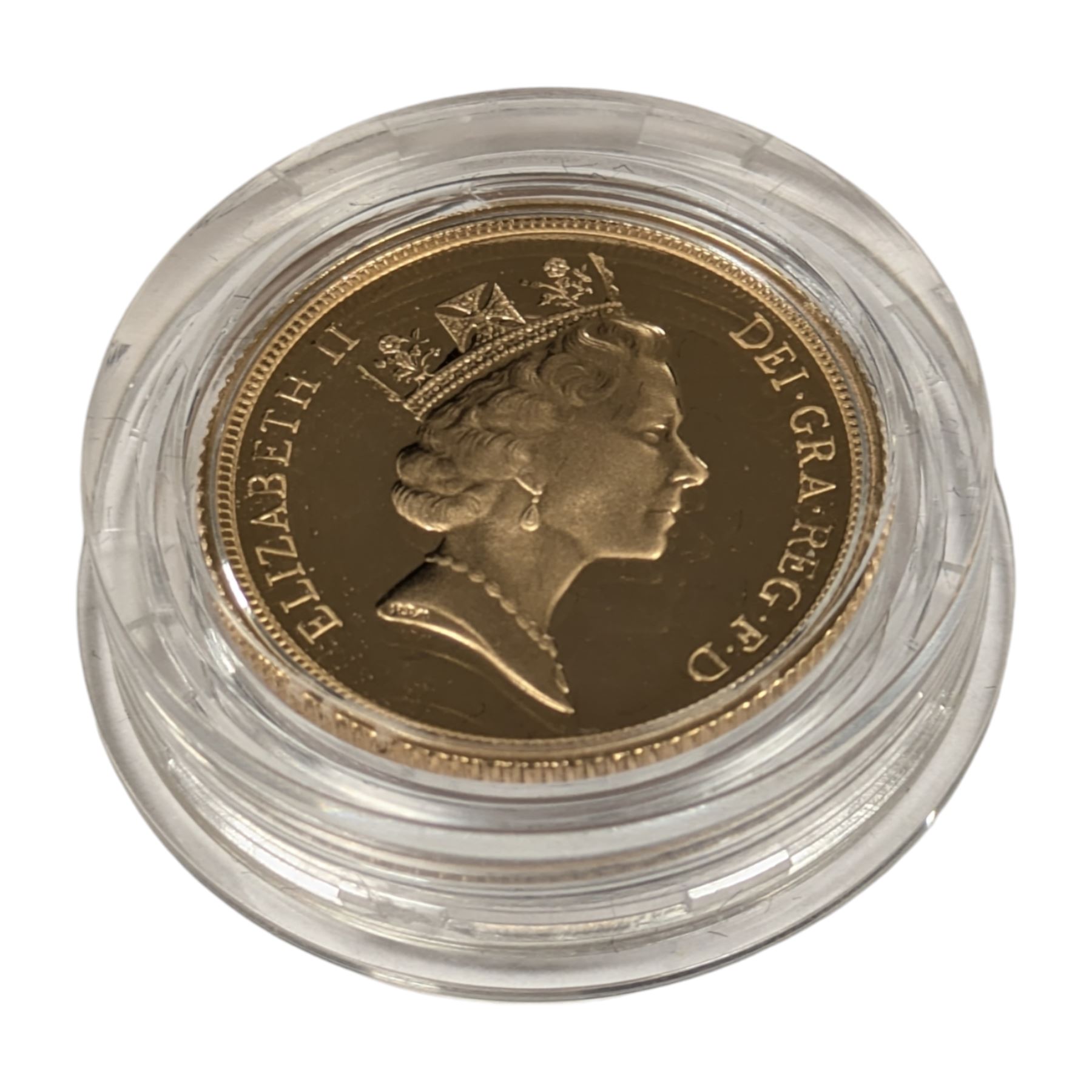 Queen Elizabeth II 1995 gold proof full sovereign coin, cased with certificate
