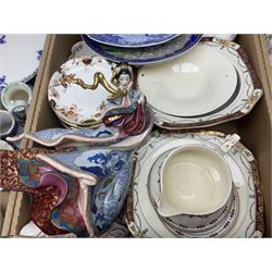  Franklin Mint figure, Empress of The Snow, together with other ceramics, glassware and other collectables, in six boxes 