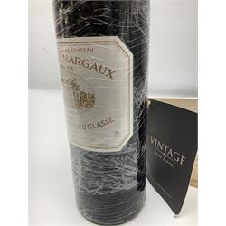 Chateau Margaux, 2003, Margaux, unknown content and proof, this bottle has depressed cork and signs of seepage