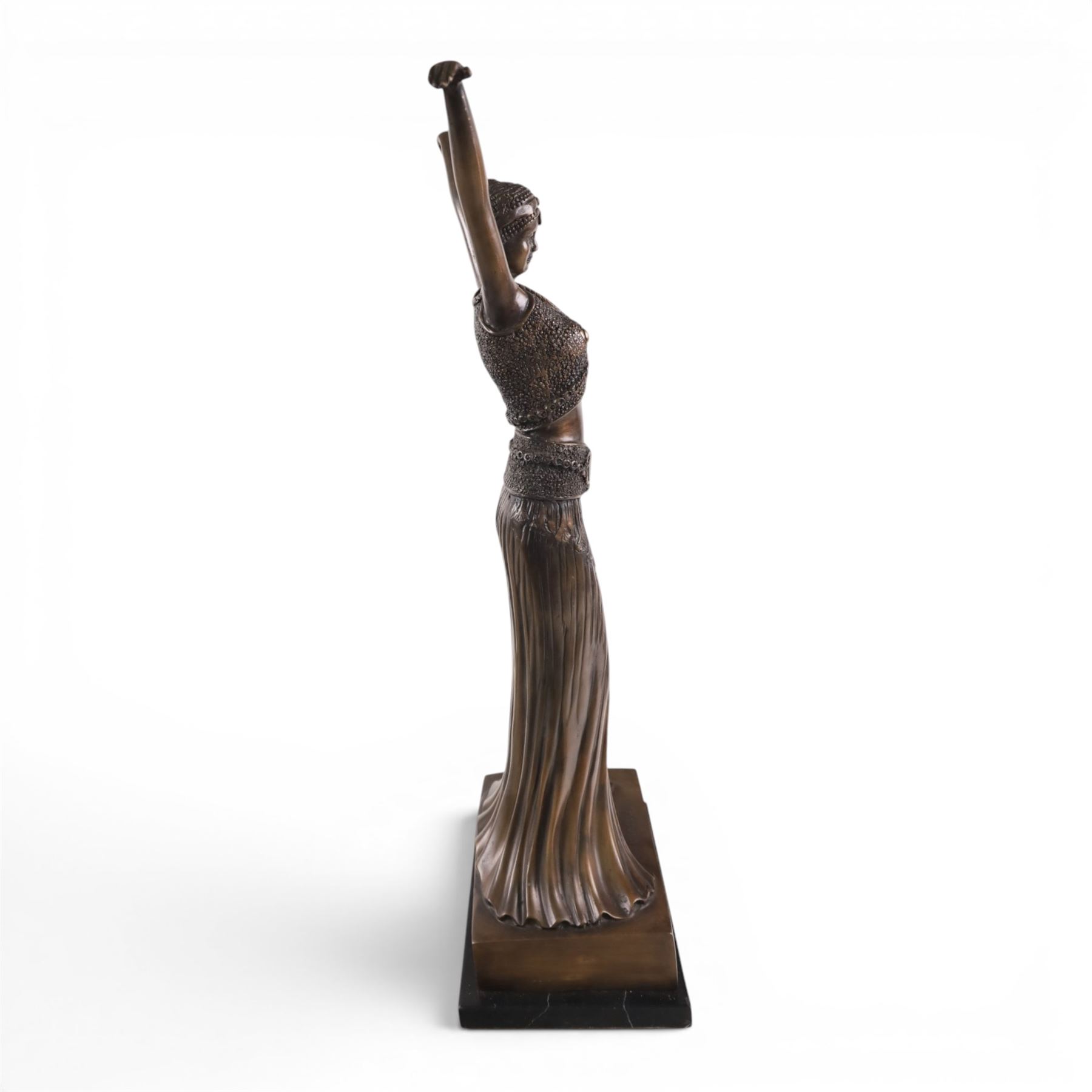After Chiparus three Art Deco figures modelled dances, H60cm 