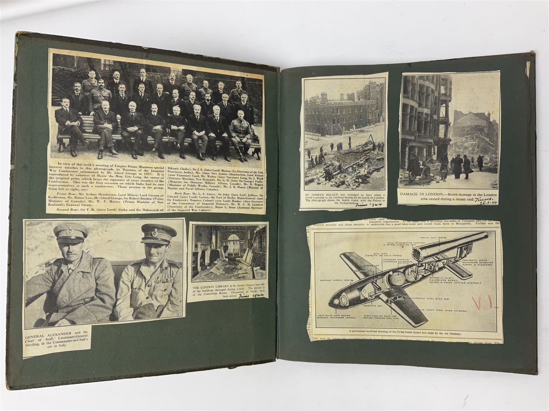 Scrap book of WWII maps, and Maurice, The Franco-German War, from the library of William Thomas, Baron Bolton
