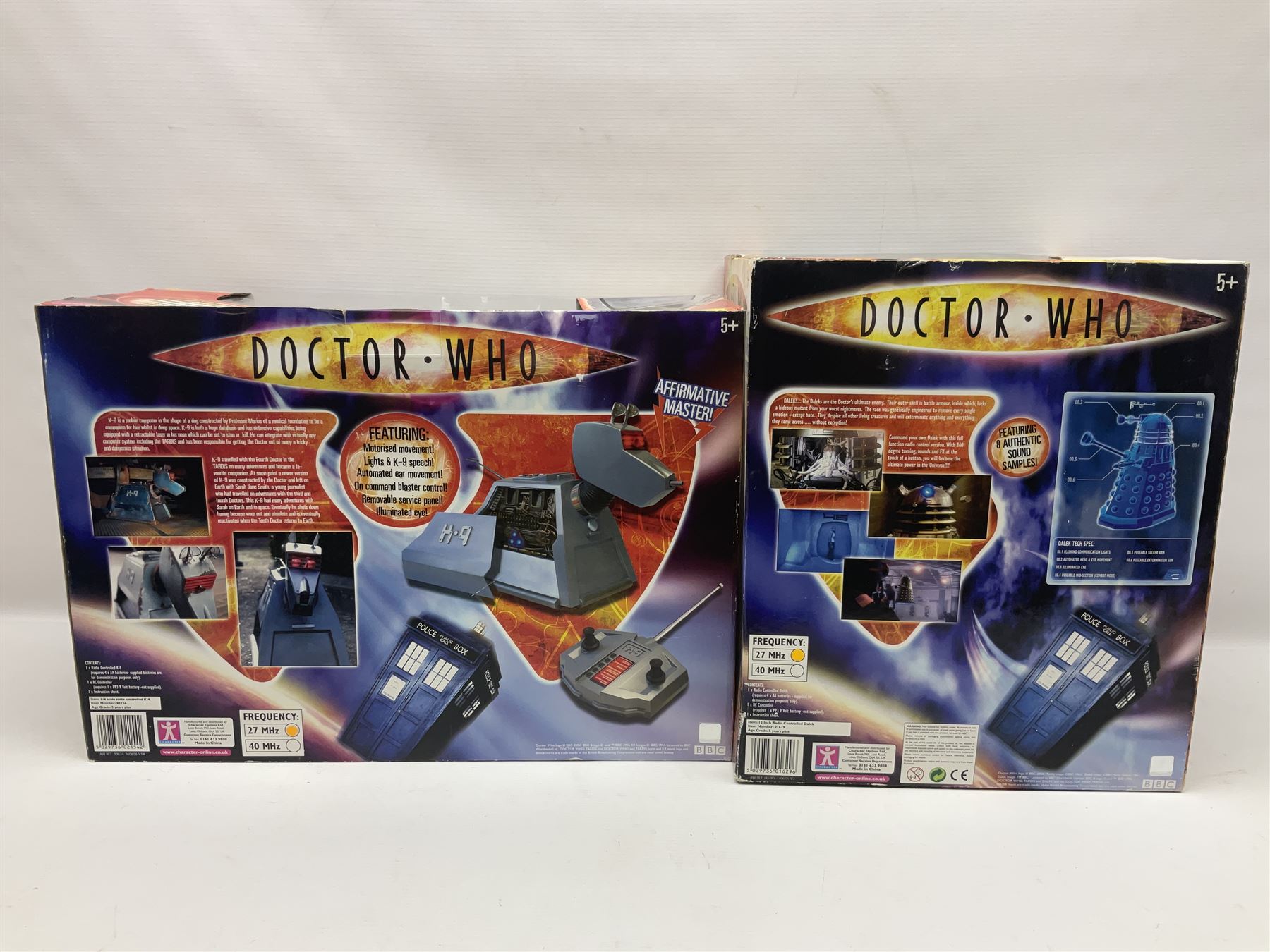 Dr. Who - four boxed collectables by Character Options and Wesco comprising Radio Controlled Dalek, Radio Controlled 1/4 scale K-9, Dalek and Tardis money banks (4)
