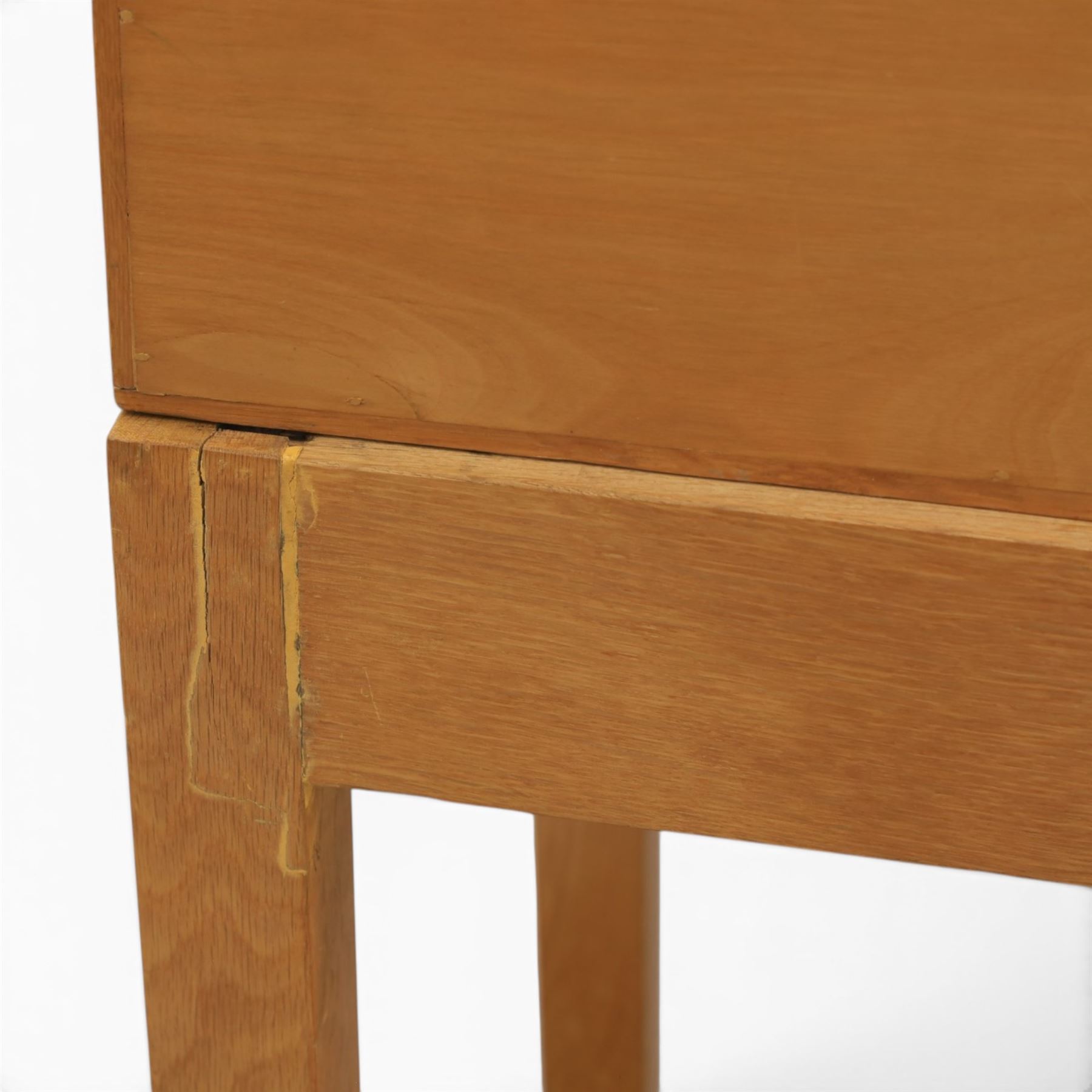 Mid-20th century card index bank of twenty drawers on stand