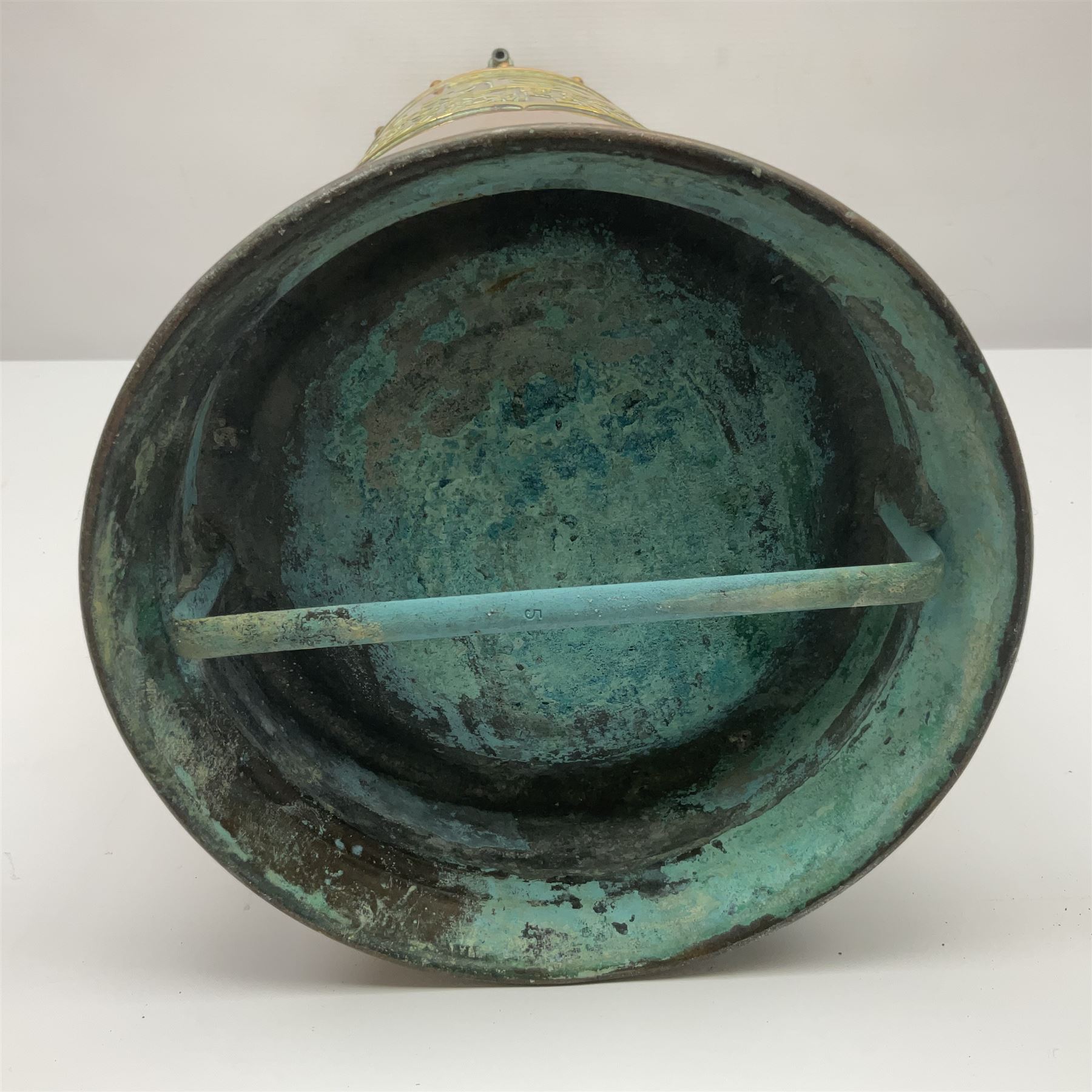 Early 20th century copper and brass Rex fire extinguisher, H55.5cm