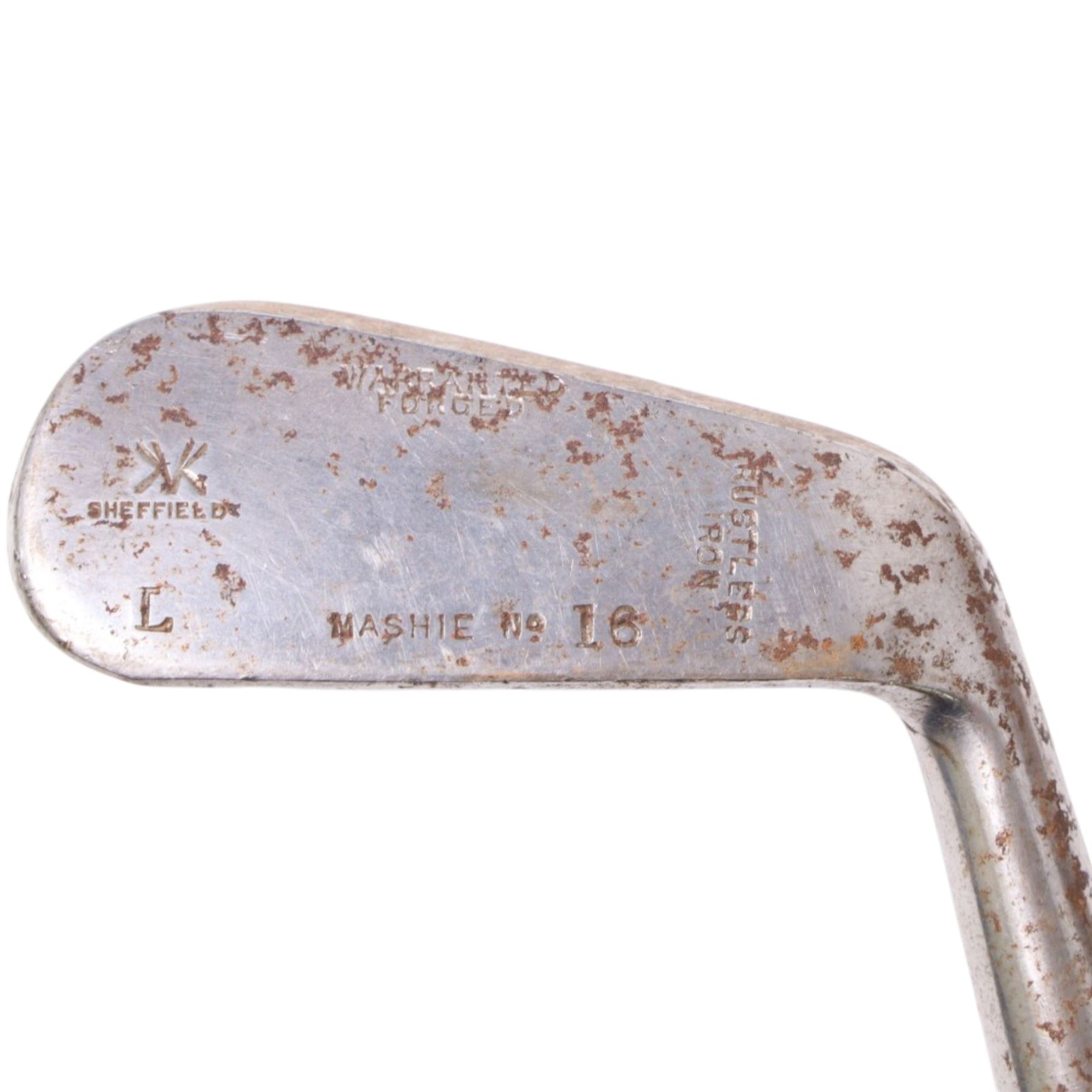 Set of eight Hickory golf clubs with a canvas golf bag