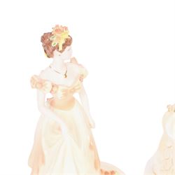 Two Coalport figures from the English Rose Collection, 1991 Sweet Juliet 282/1000 and 1995 Moonlight 89/1000, both with certificate and box   
