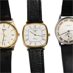 Five wristwatches including Longines 'Presence' quartz, Pulsar quartz, Citizen Chronograph Alarm, Rodana and Tissot (5)