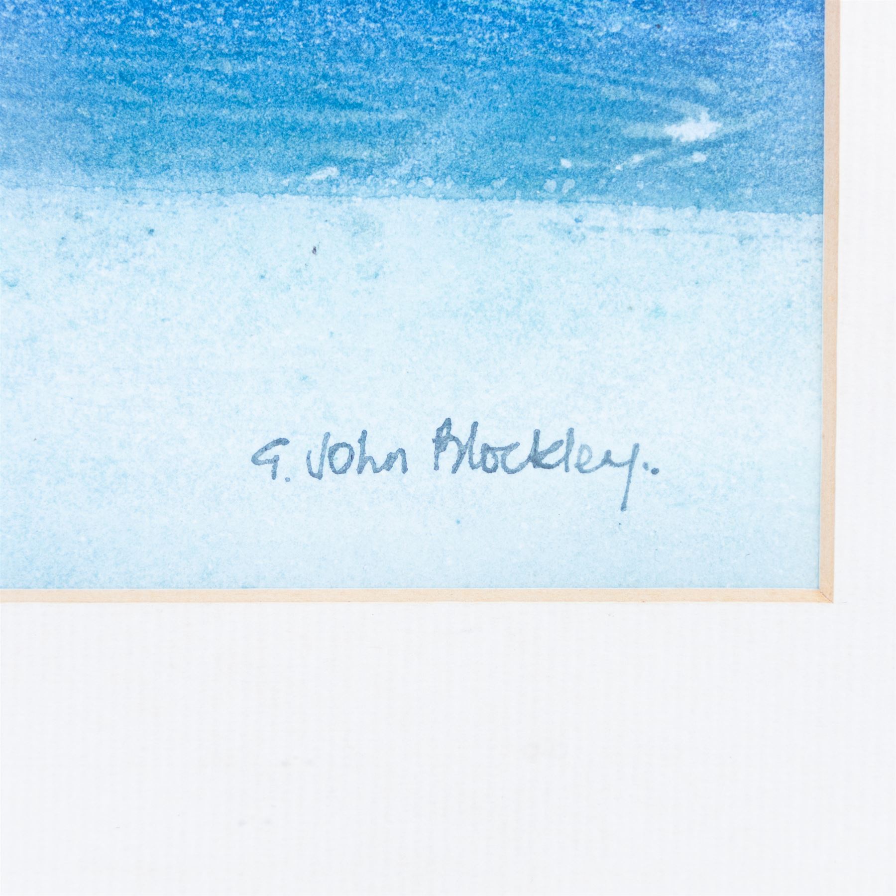 Gwilym John Blockley (British 1921-2002): 'Turquoise Seascape', watercolour signed, titled on gallery label verso 24cm x 38cm 
