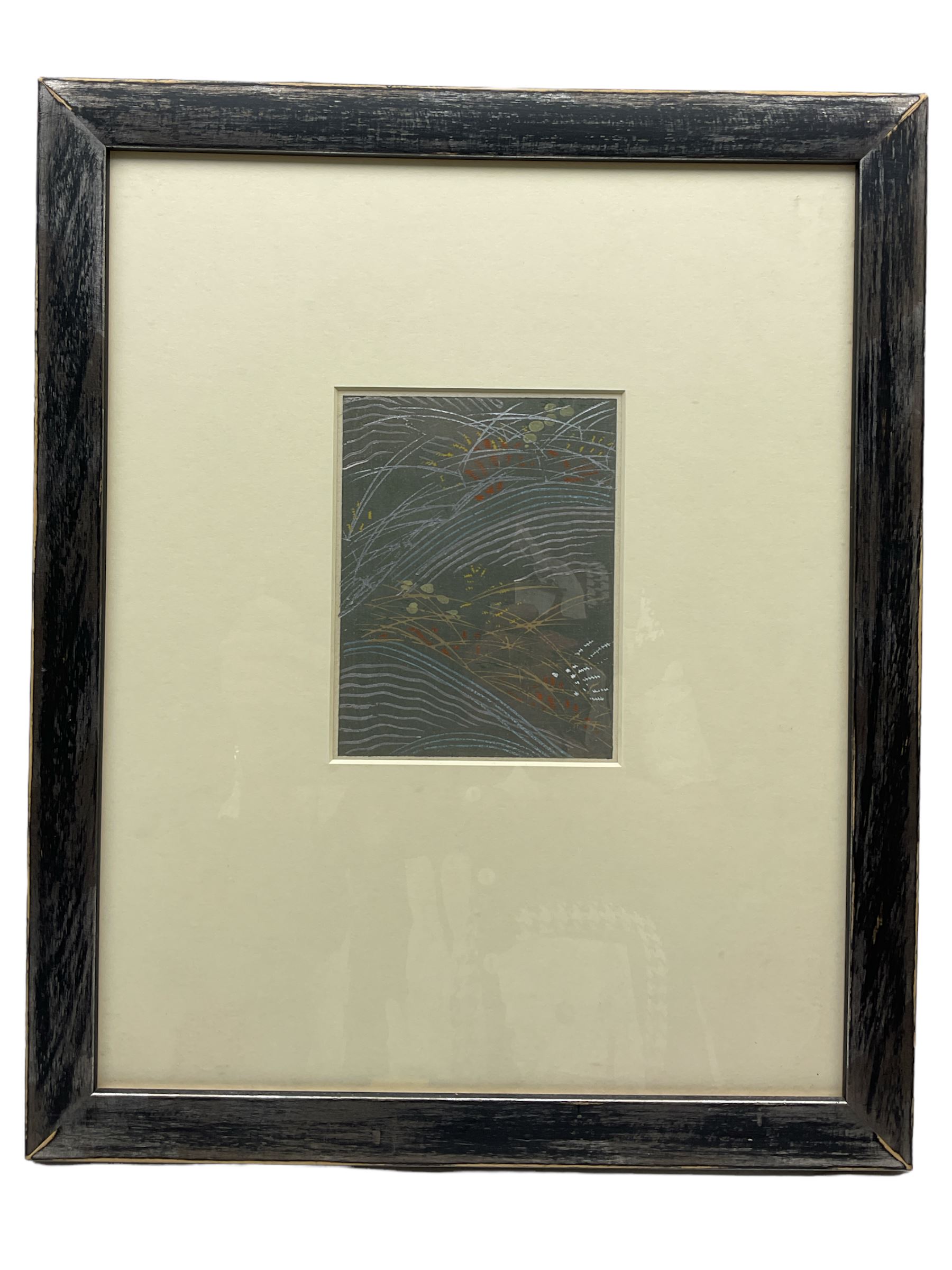 Korin Furuya (Japanese 1875-1910) in collaboration with Kamisaka Sekka (Japanese 1866-1942): 'Shin-Bijutsu-Kai' (Ocean of Art), woodblock print pub. 1902-1905 Kyoto 15cm x 12cm