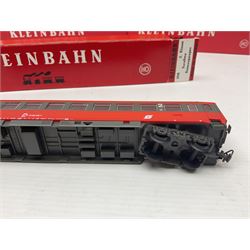 Kleinbahn HO gauge - thirteen passenger coaches - five 398 2.Klasse Eurofima Reisezugwagen; four OBB 387/1 D-Zugwagen; two 385 Schlafwagen; and two 370 Personenwagen 2 achsig; all boxed (13)