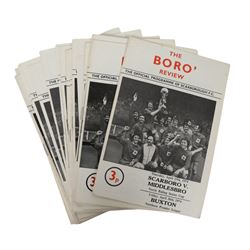 Comprehensive collection of 1970s Scarborough FC football programmes