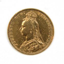 Queen Victoria 1888 gold full sovereign coin