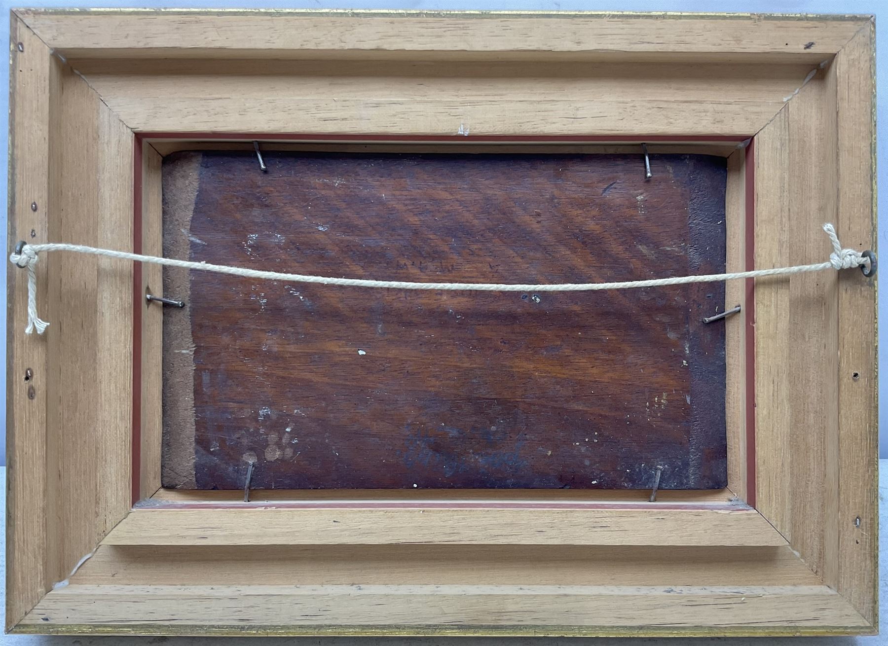 José Weiss (British 1859-1919): Cattle Resting, pair oils on mahogany panel, signed verso 13cm x 23cm (2)