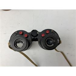 Pair of Bausch & Lomb U.S.A. 30mm binoculars and a pair of WWII period Bino Prism No.5 MKV 7X binoculars dated 1944 (2)