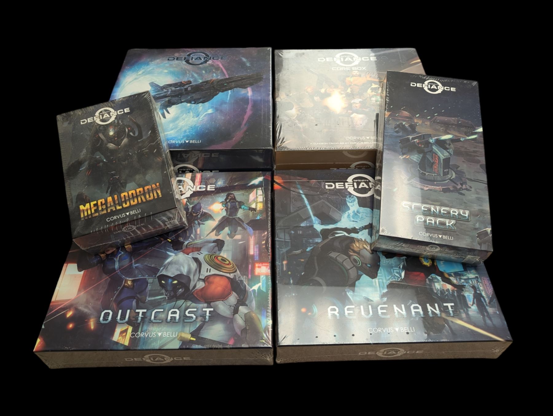 Defiance Model By Code Infinity Six unopened boxed sets of Corvus Belli Infinity Defiance model kits ...